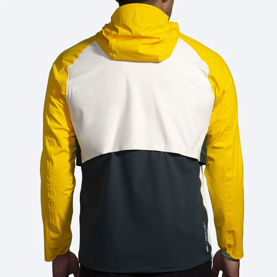 Men's Brooks High Point Waterproof Jacket - Lightweight Raincoat for Hiking & Outdoor Activities | Windproof & Breathable Jacket for Running, Camping & Travel