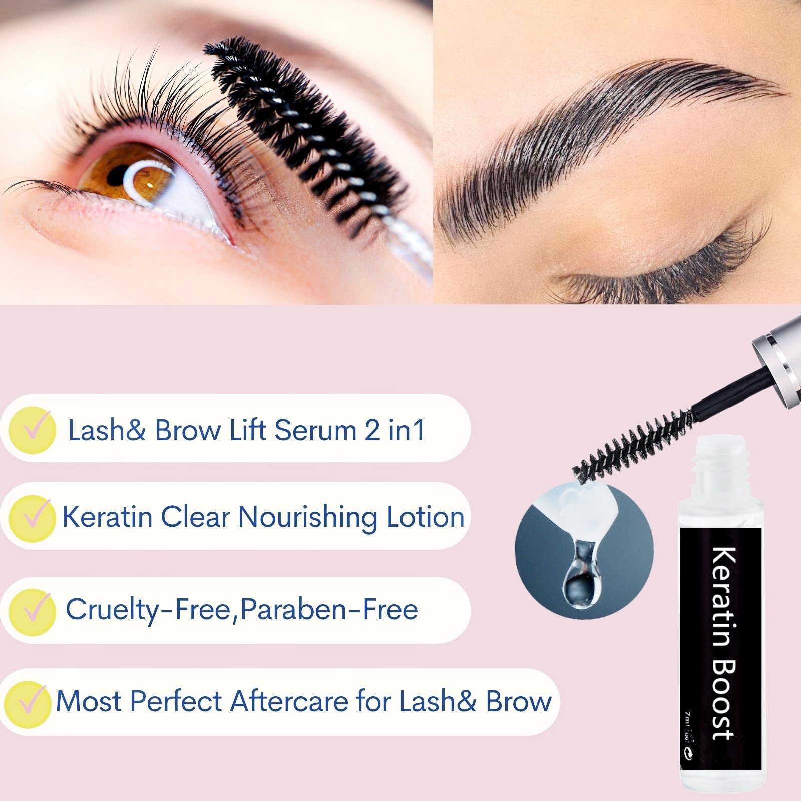 Brow Lamination Kit - Eyebrow & Lash Lift Aftercare Conditioner for Fuller, Thicker Brows | Nourishing & Moisturizing Treatment | 100-Day Supply | Perfect for Salon & Home Use