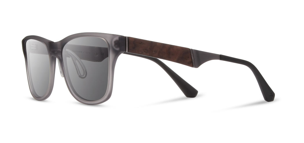 Shwood Canby ACTV Sunglasses - Matte Smoke Frame with Grey Polarized Lenses for Outdoor Sports & Driving | UV Protection & Anti-Glare