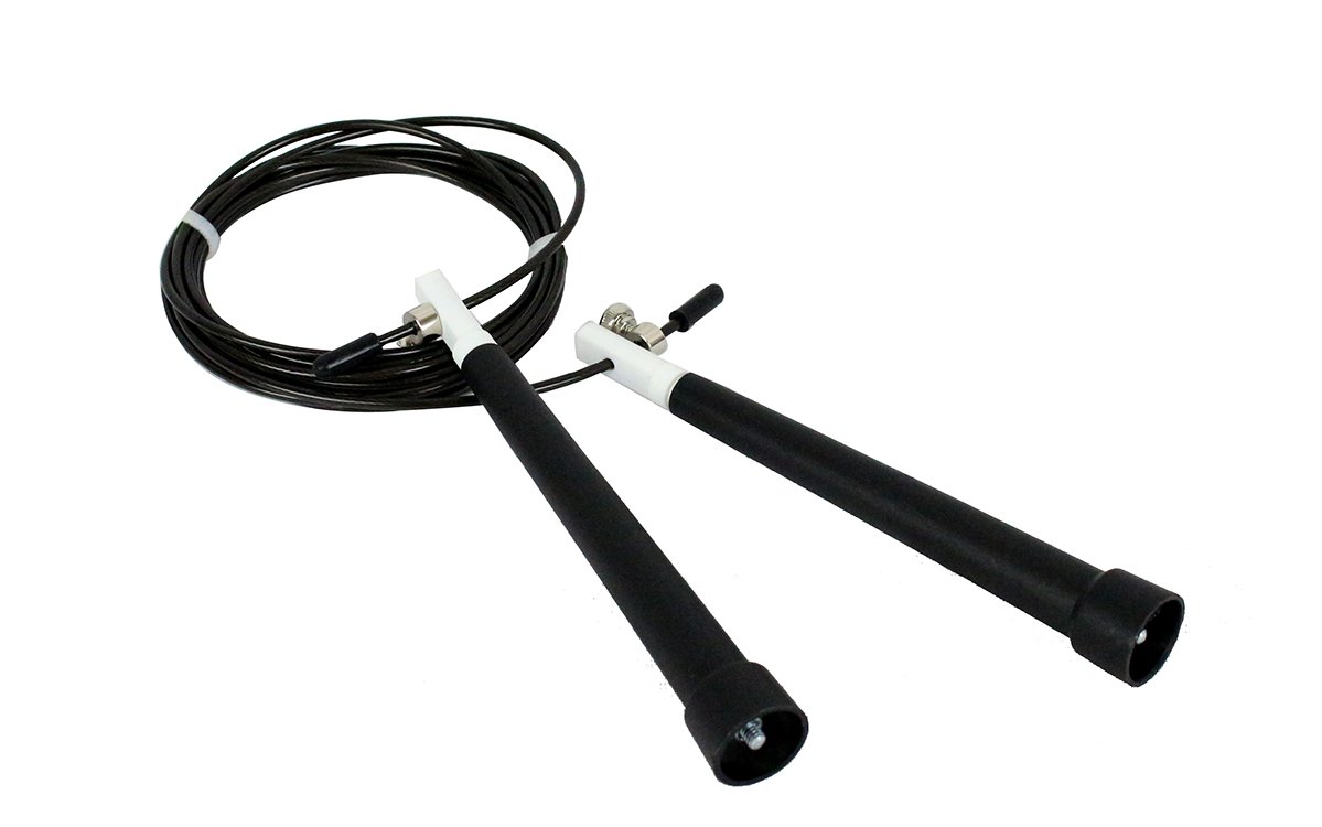 Best Black Home Gym Jump Rope for Cardio Workouts - Adjustable Speed Rope for Fitness Training & Weight Loss