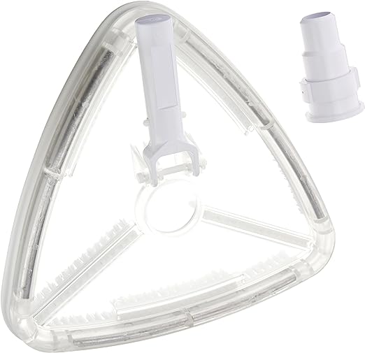 Pentair Pool Vacuum Head - Triangular Clear View Swivel Hose for In-Ground & Above Ground Pools - Heavy Duty Swimming Pool Cleaner Accessory with 360° Rotation for Efficient Debris Removal