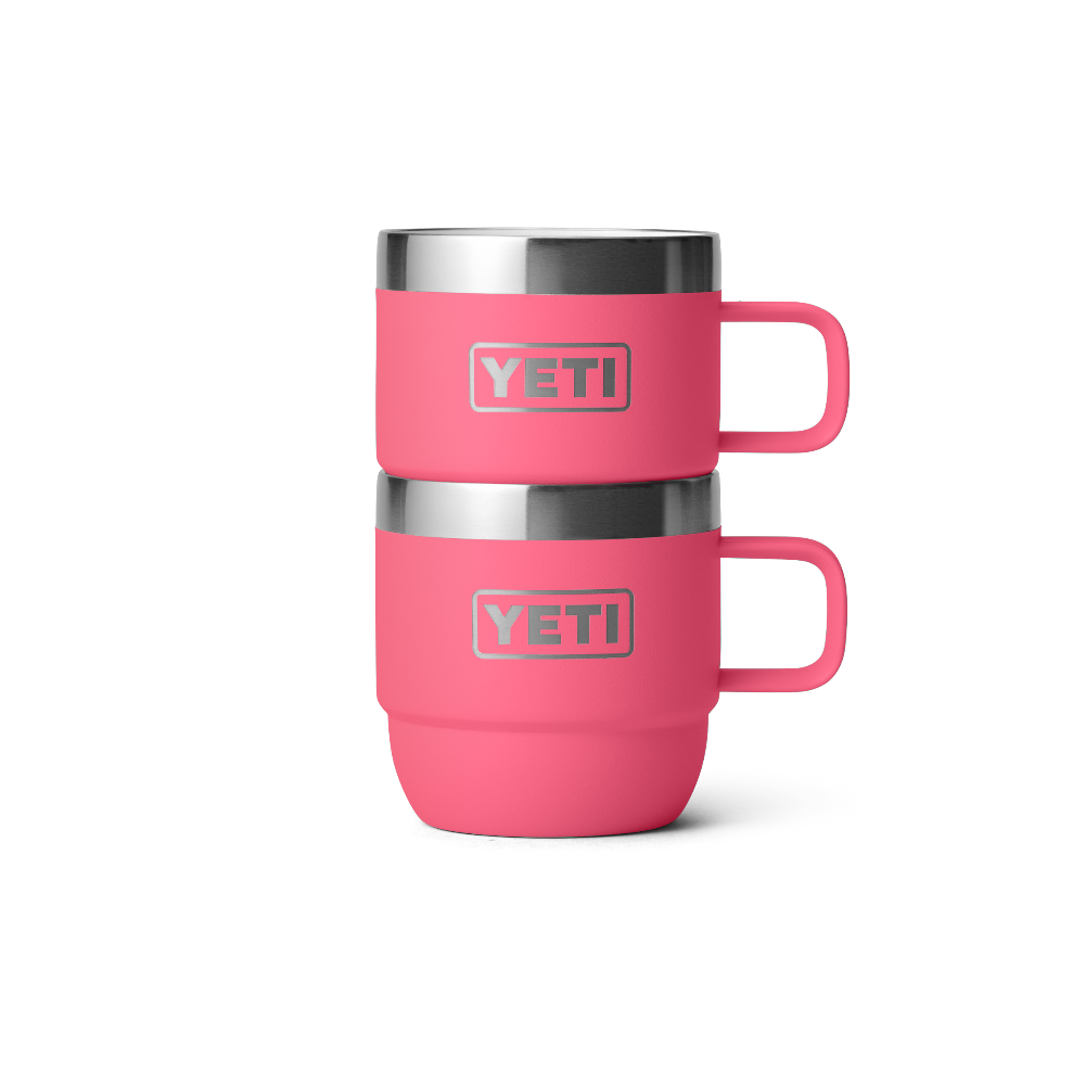 Rambler 6 oz Stackable Mugs (2 Pack) - Insulated Stainless Steel Camping Cups for Coffee, Tea & Outdoor Adventures - Perfect for Hiking, Picnics & Travel