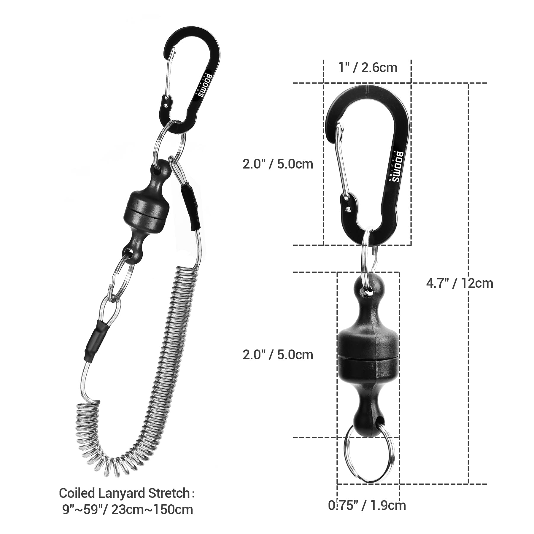 Booms Fishing MRC Magnetic Net Release - Quick Release Keychain for Fly Fishing | Outdoor Gear