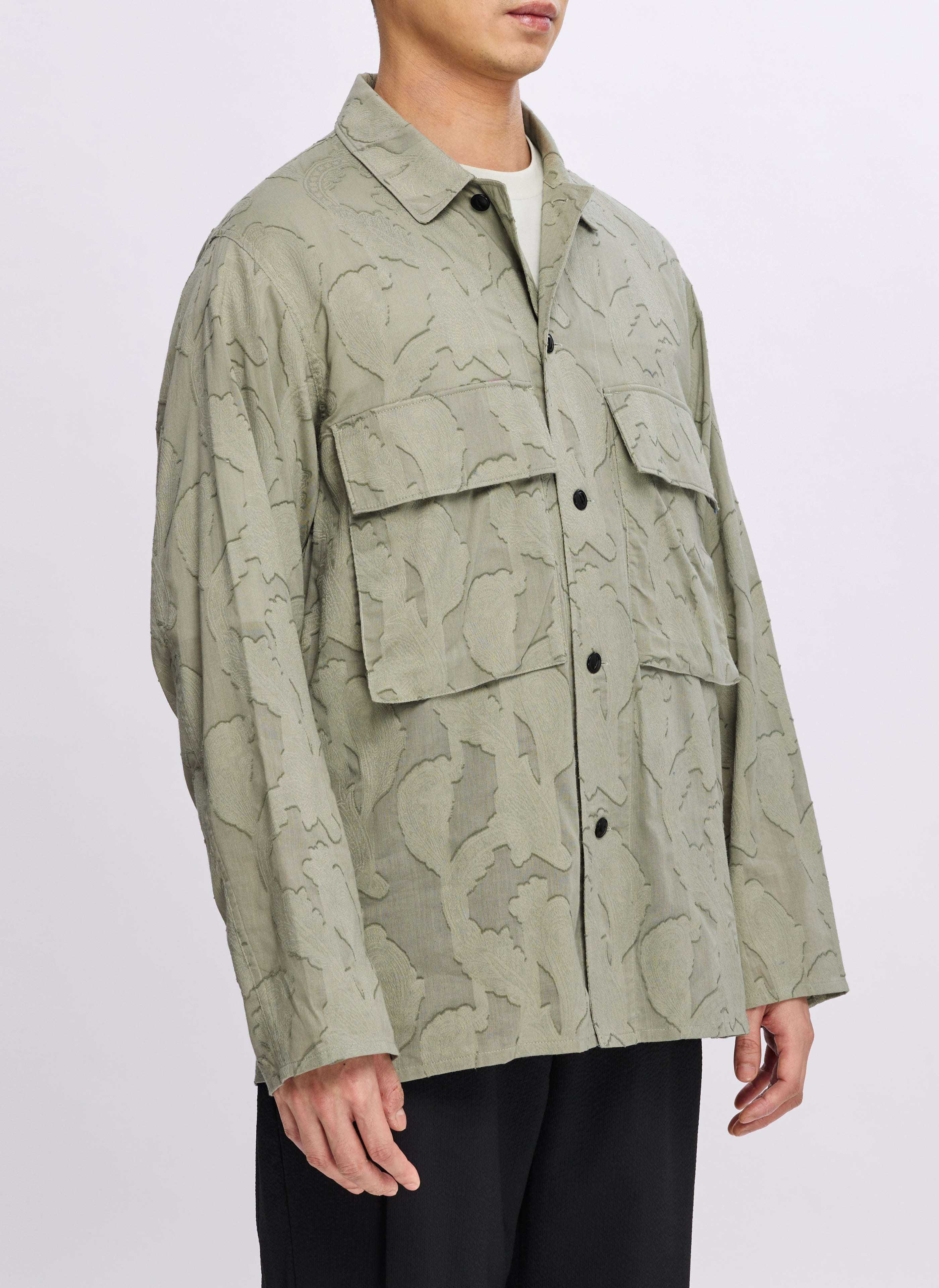 Japanese Cotton Paisley Shirt Jacket for Men - Stylish Lightweight Overshirt for Casual Wear & Outdoor Activities