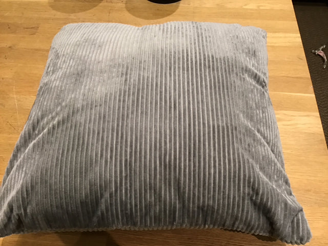 Luxury Gray Velour Stripe Pillow - Soft Decorative Cushion for Sofa, Bed & Home Decor - Perfect for Living Room, Bedroom & Cozy Spaces