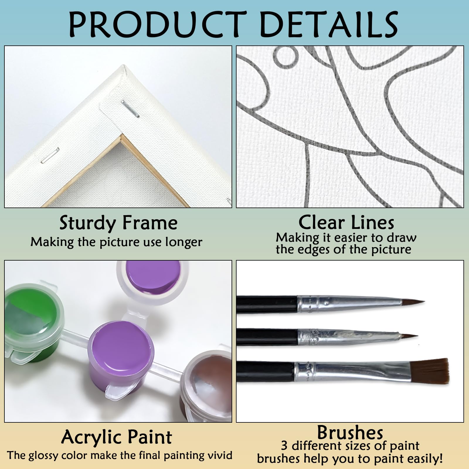 Pre-Drawn Canvas Painting Kit for Adults - DIY Sip & Paint Set with Halloween Theme (8x10) | Perfect for Date Nights, Paint Parties & Creative Home Decor