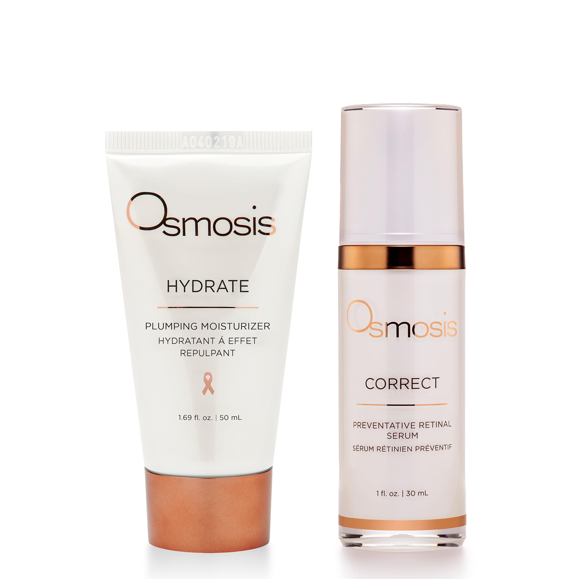OSMOSIS Hydrating Facial Moisturizer & Anti-Aging Serum Kit - Plumping Moisturizer with Shea Butter (1.69oz) + Retinol Collagen Booster Serum (1oz) for Dry Skin & Wrinkle Prevention | Daily Skincare Routine for Glowing Complexion