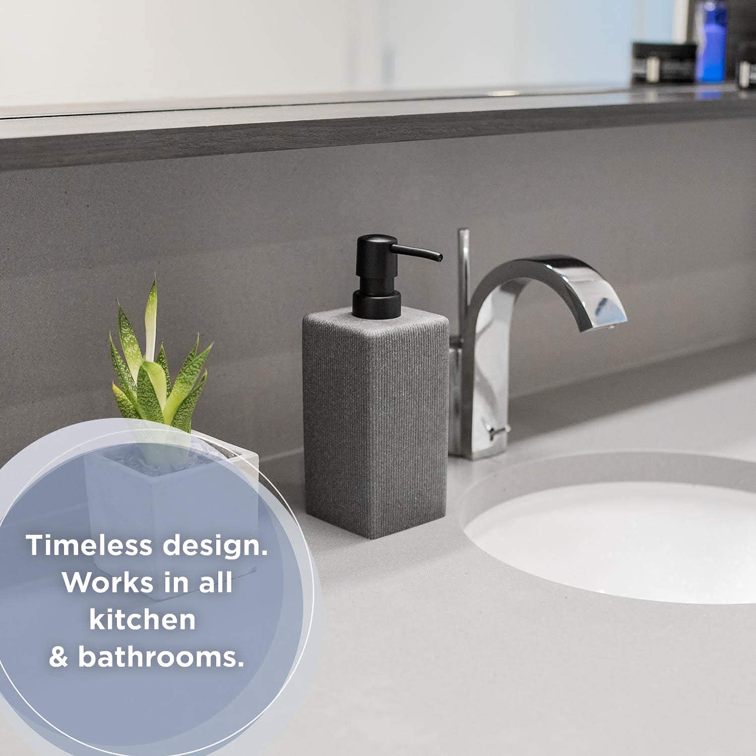Modern Tall Soap Dispenser for Bathroom & Kitchen - 8