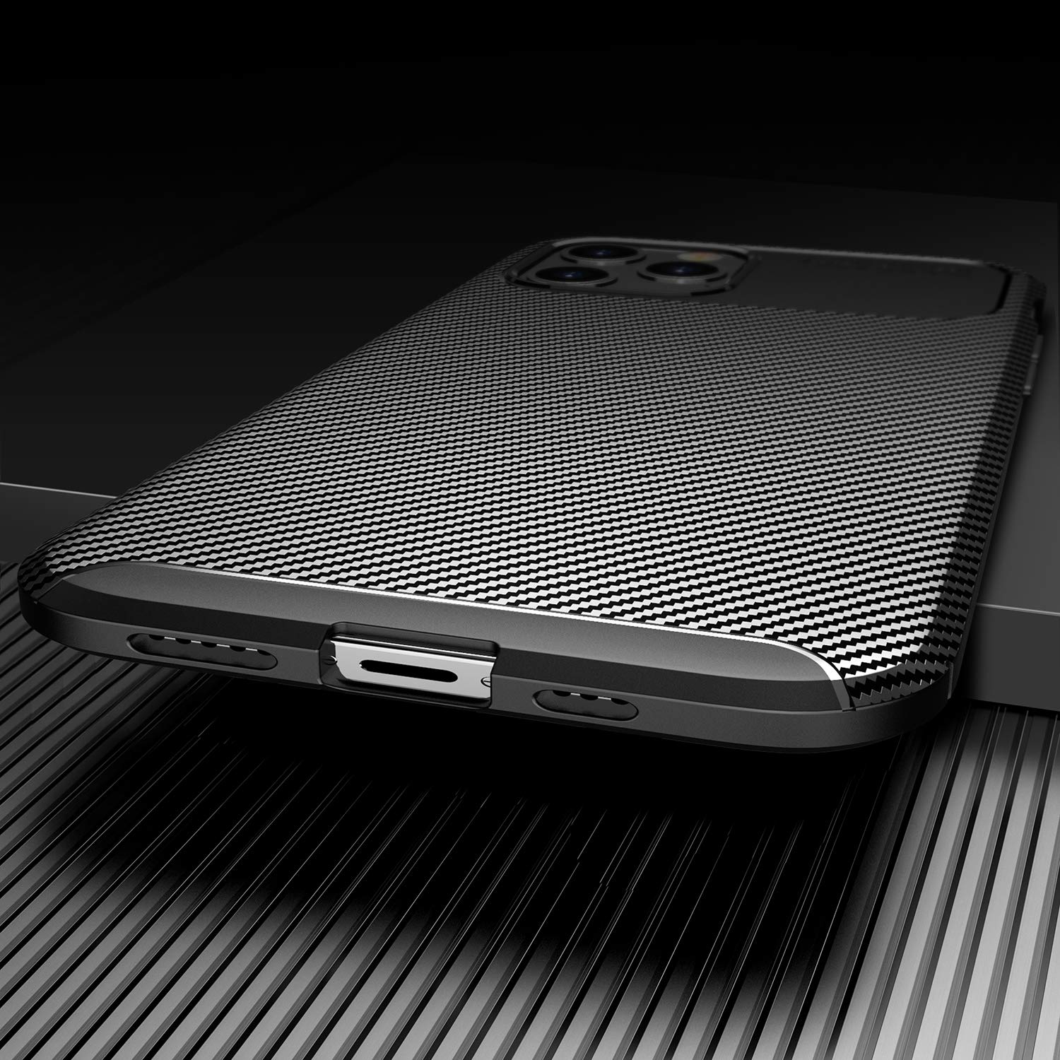 Carbon Fiber iPhone 12 Pro Max Case (6.7 Inch) - Anti-Scratch Shockproof Protective Cover with Premium Texture Design | Perfect for Daily Use, Travel & Outdoor Activities (Carbon Coffee)