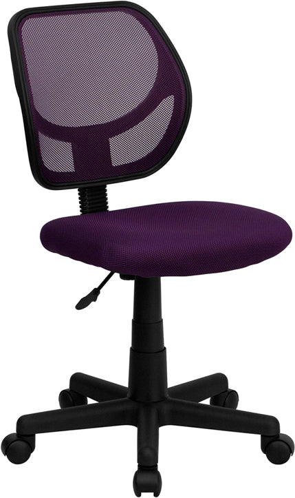 Ergonomic FLASH Neri Low Back Mesh Office Chair with Swivel Base & Curved Square Back - Breathable Mesh Task Chair for Home Office, Gaming & Workspaces