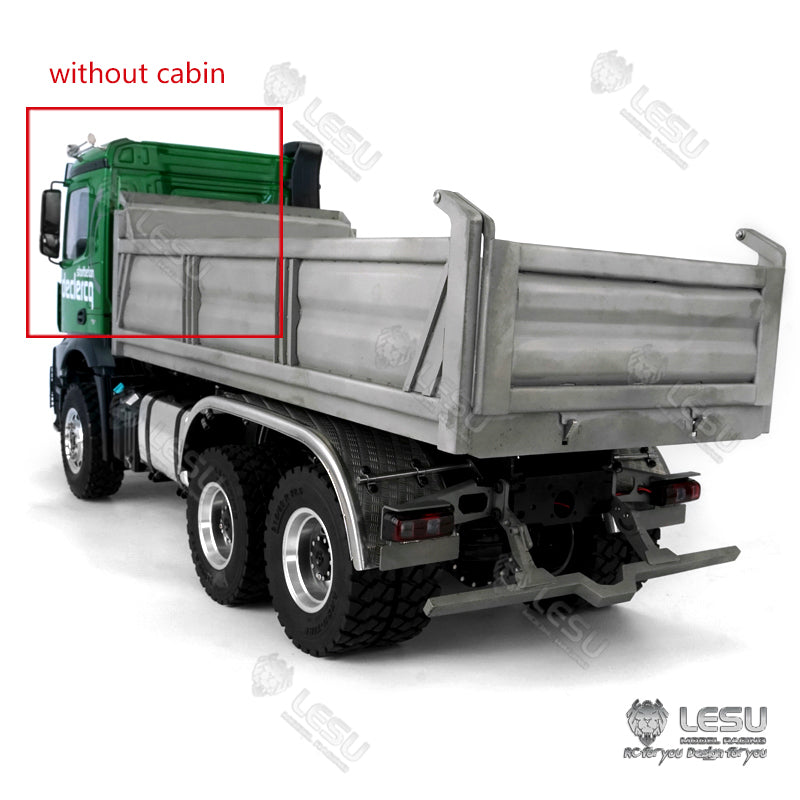 1/14 Scale LESU RC Dump Truck with Hydraulic System - Metal Cylinder, Valve Pump & Bucket (No Cabin) - Compatible with ESC & Servo - Perfect for Construction Simulation & Off-Road RC Enthusiasts
