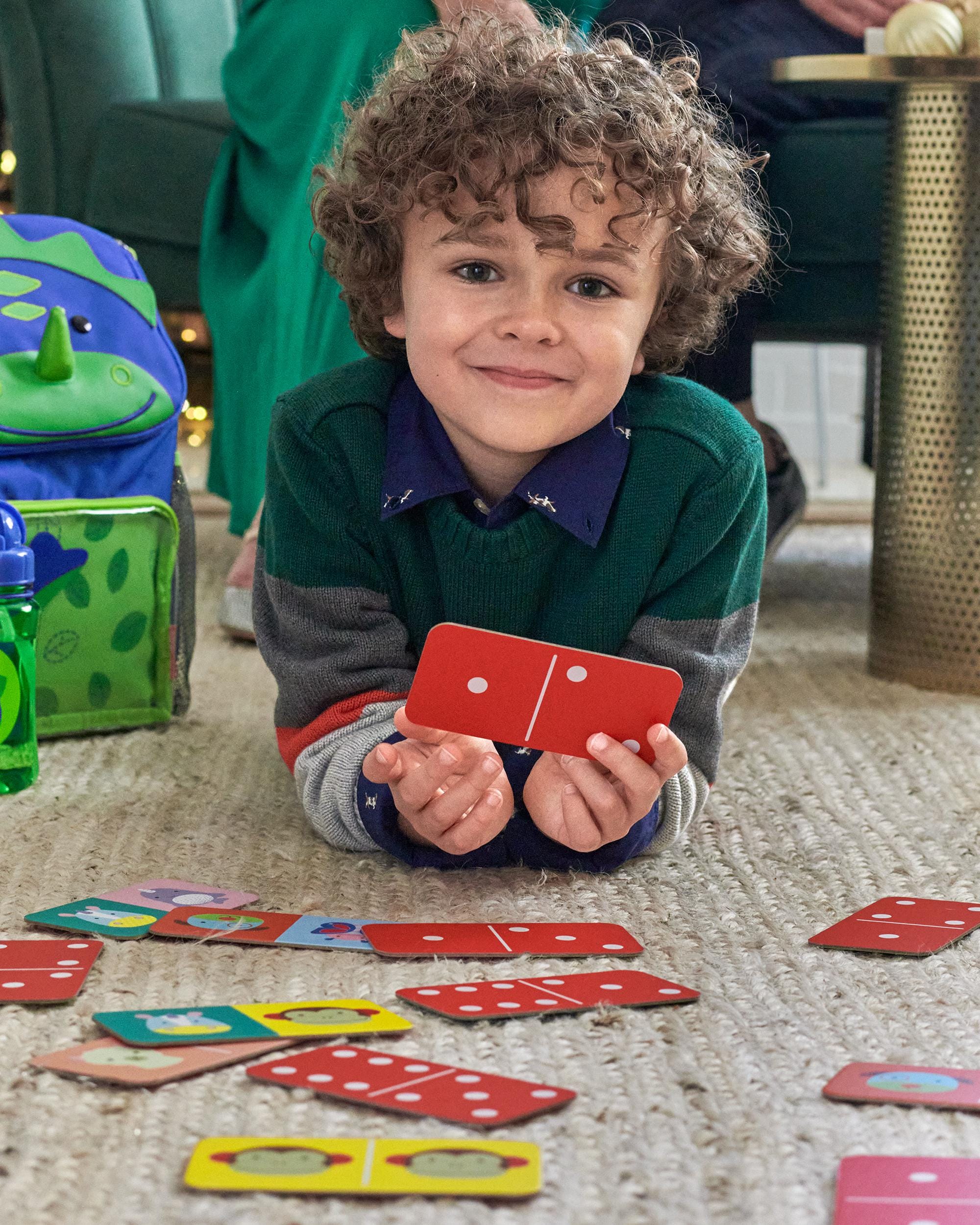 Skip Hop Zoo Crew Dominoes Set - Animal-Themed Educational Domino Game for Toddlers & Kids - Perfect for Family Game Night, Preschool Learning & Travel Entertainment