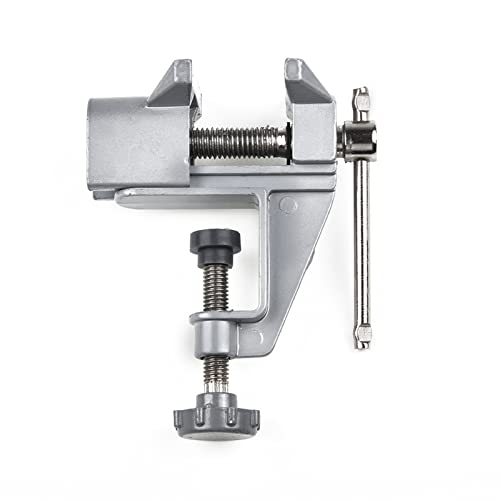 Mini Table Bench Vise - Swivel Work Clamp for Hobby Craft & Jewelry Repair | Portable DIY Tool for Woodworking, Metalworking & Small Projects