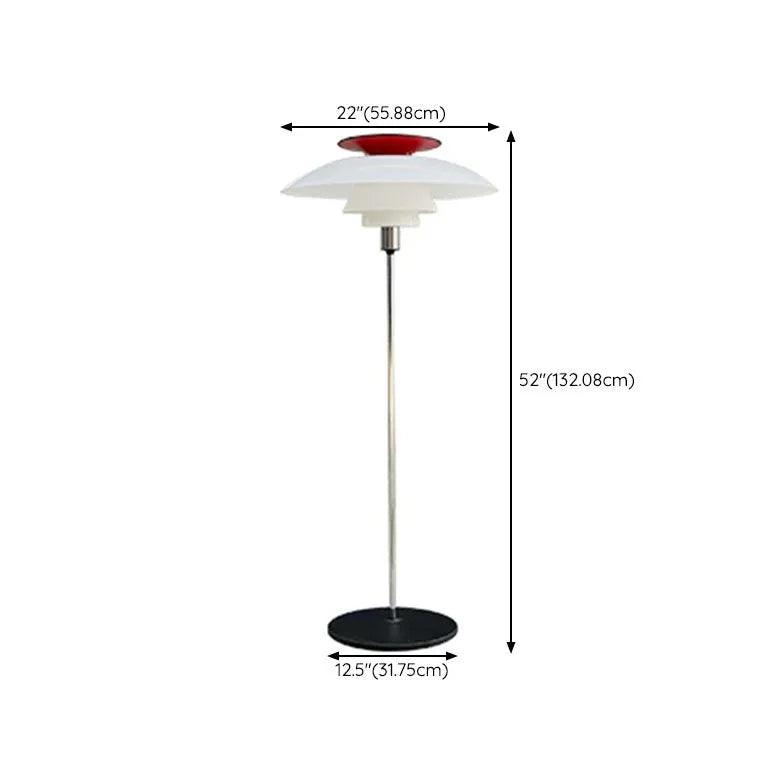 Modern Two-Tone Multi-Layer Shade Floor Lamp - Stylish Lighting for Living Room, Bedroom & Office Decor