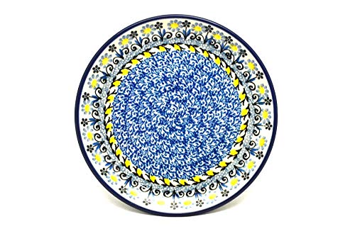 Handmade Polish Pottery Plate - 6 1/4 Inch Bread & Butter Dish in Daisy Maize Design | Perfect for Serving Appetizers, Breakfast or Home Decor