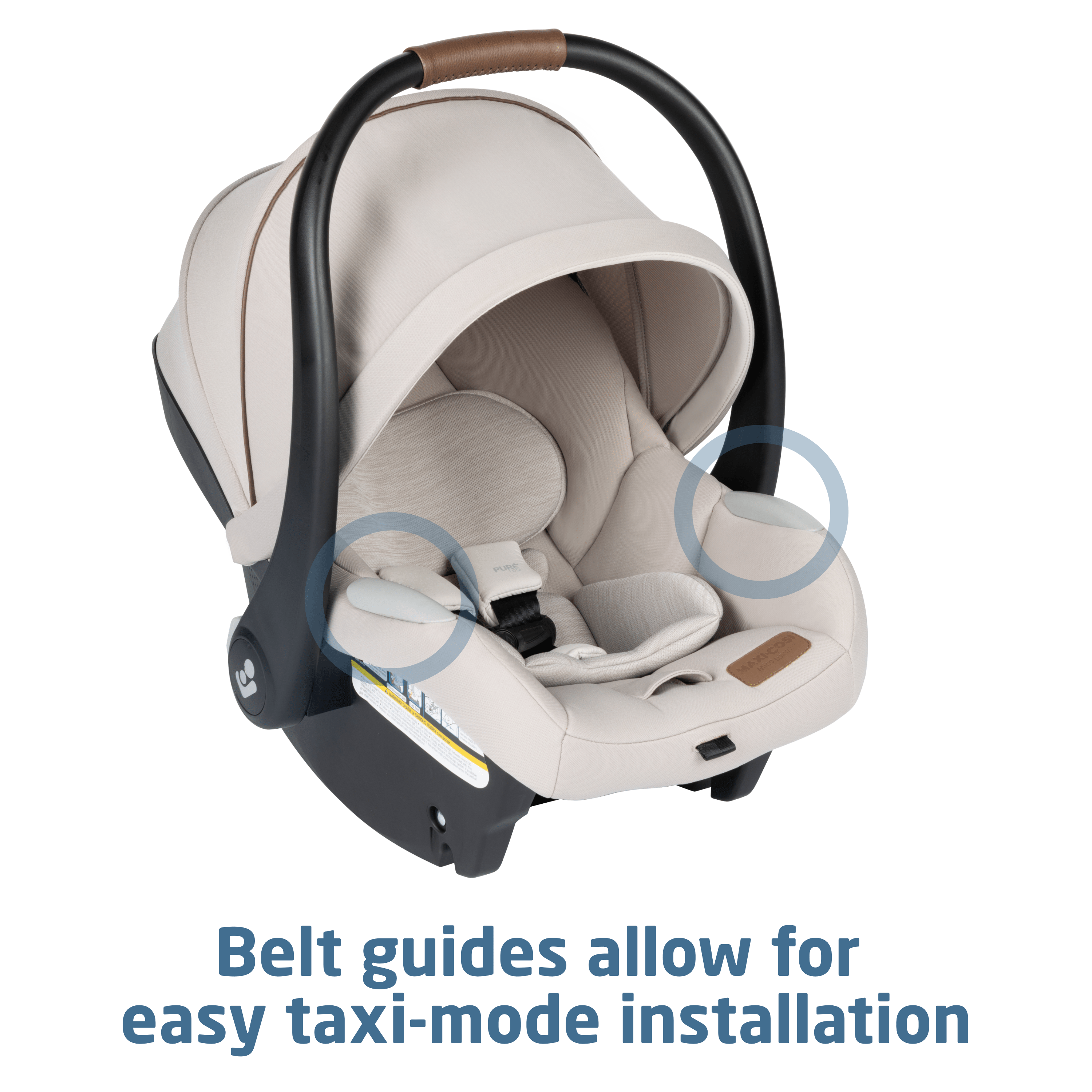 Maxi Cosi Mico Luxe Infant Car Seat with Vegan Leather Grip - Premium Baby Safety Car Seat for Newborns - Perfect for Travel, Shopping & Family Outings