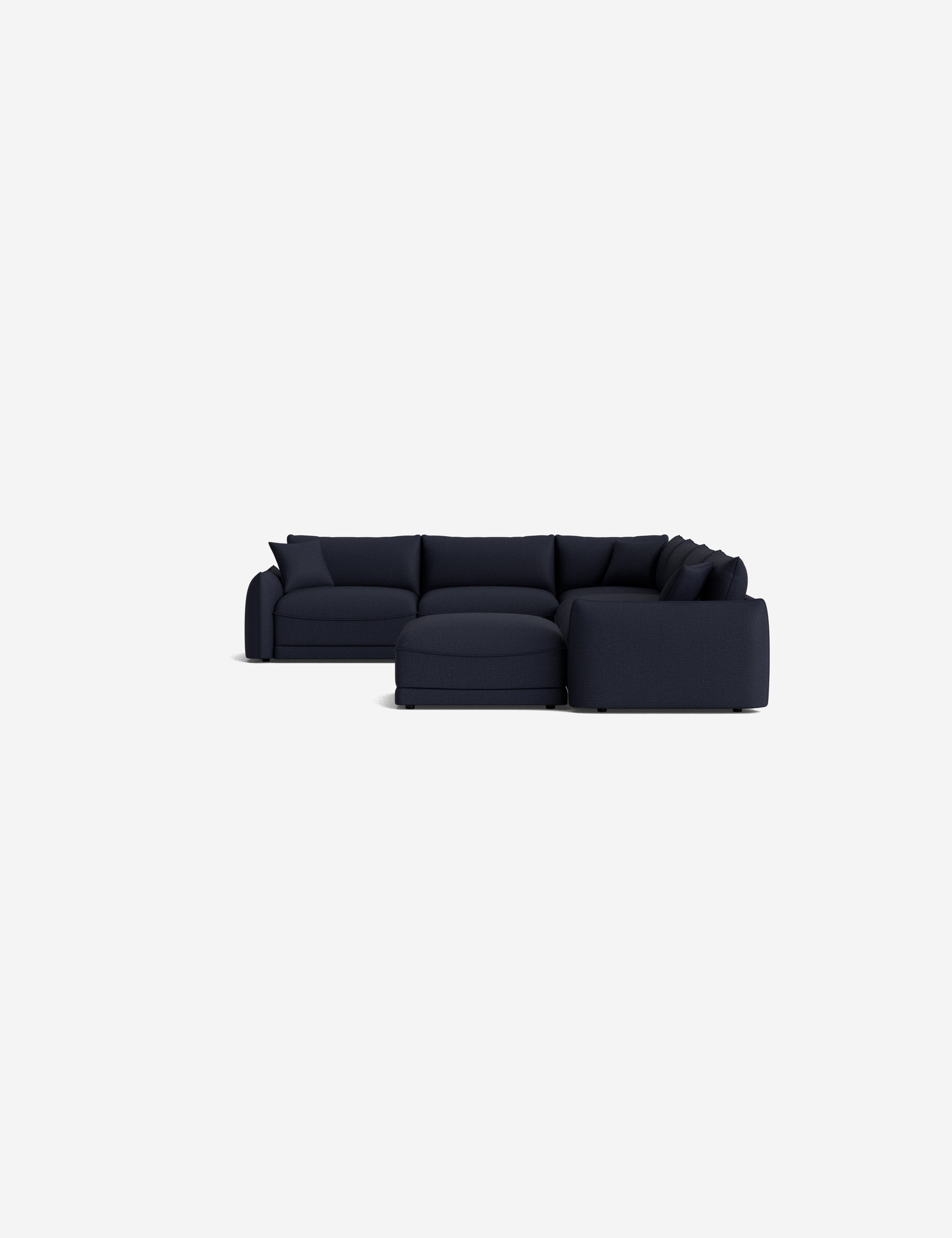 Balmer Modular Corner Sectional Sofa with Ottoman - Modern L-Shaped Living Room Furniture for Small Spaces | Perfect for Apartments, Condos & Family Gatherings