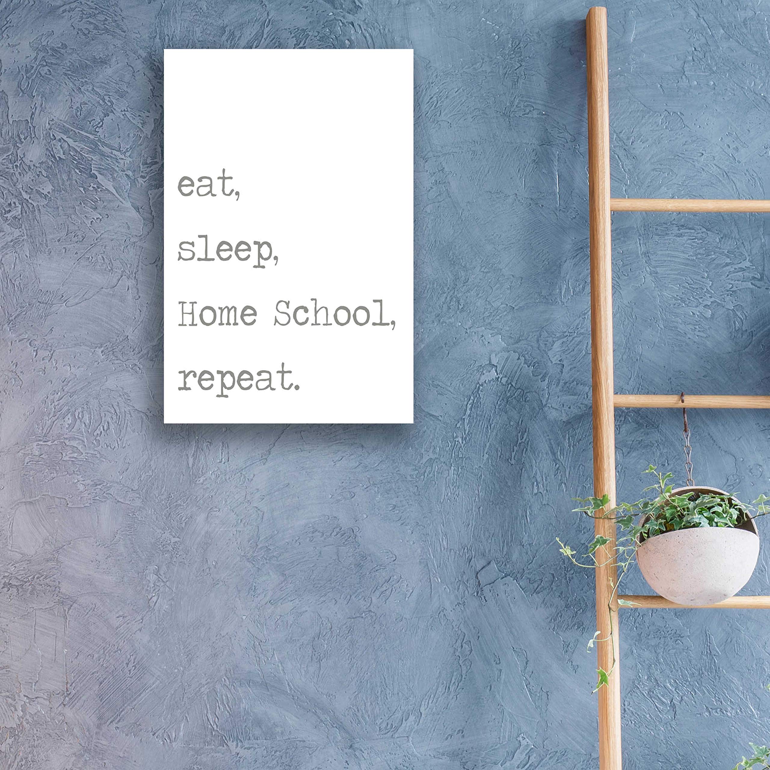 Epic Art 'Home School, Repeat' by Lauren Rader - 16x24 Inch Acrylic Glass Wall Decor - Modern Abstract Painting for Living Room, Bedroom & Office