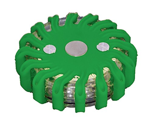 RPF16LM6 Case of 6 - Green Rechargeable 9-Function Portable 16 LED Power Flare Roadside Emergency Magnetic Safety Lights | Perfect for Roadside Emergencies, Camping, and Nighttime Visibility
