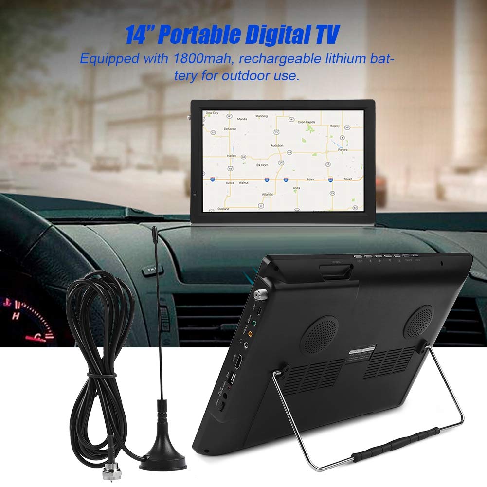 14 Inch Mini HD Digital TV - Portable LCD Monitor for Home, Car, RV, and Office | Perfect for Travel, Camping, and Small Spaces