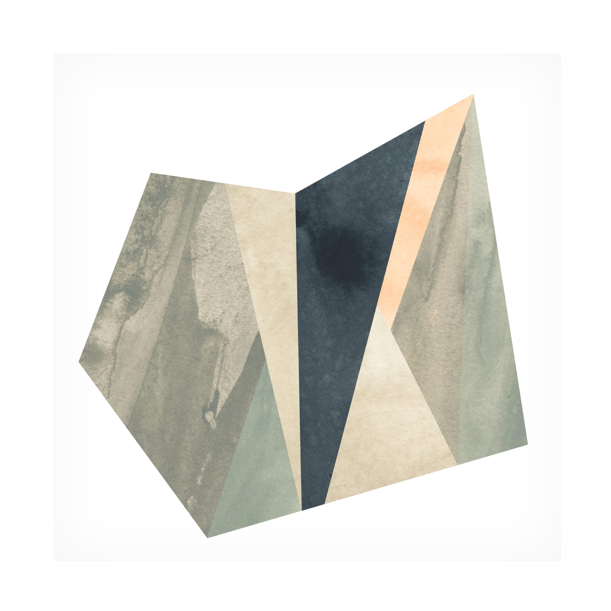 Trademark Fine Art 'Marble Origami III' Canvas Wall Art Print by June Erica Vess - Modern Abstract Home Decor for Living Room, Bedroom & Office