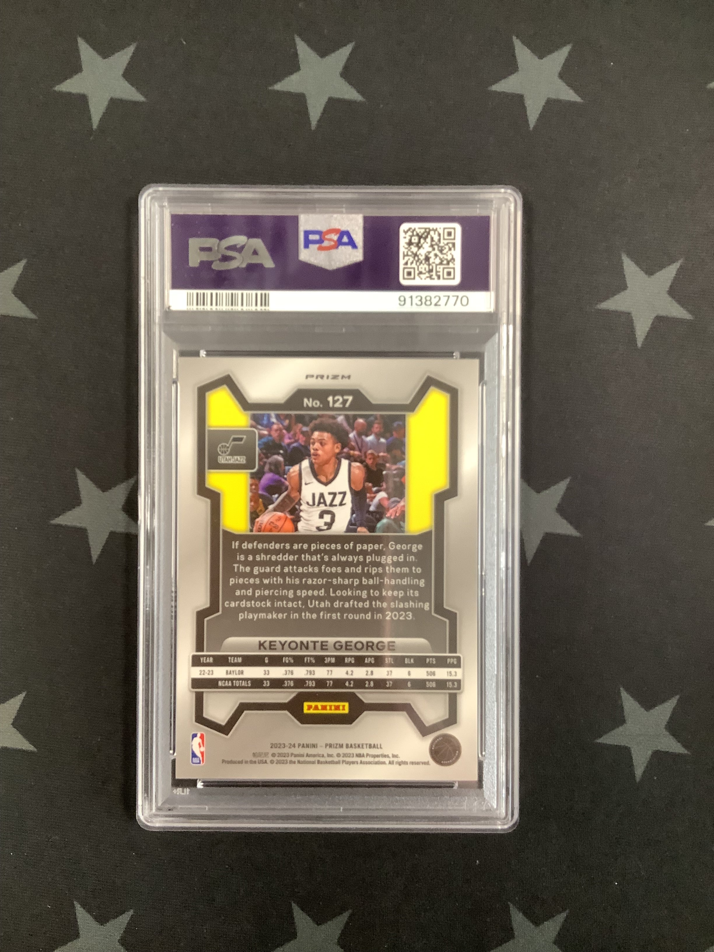 2023 Panini Prizm Keyonte George Silver Rookie Card PSA 10 Gem Mint - Perfect for Collectors, Investors & Basketball Fans - Display in Home, Office or Man Cave