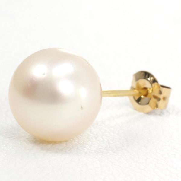 18K Yellow Gold Pearl Single Earring - Elegant Dangle Earring for Women, Perfect for Weddings, Parties & Special Occasions