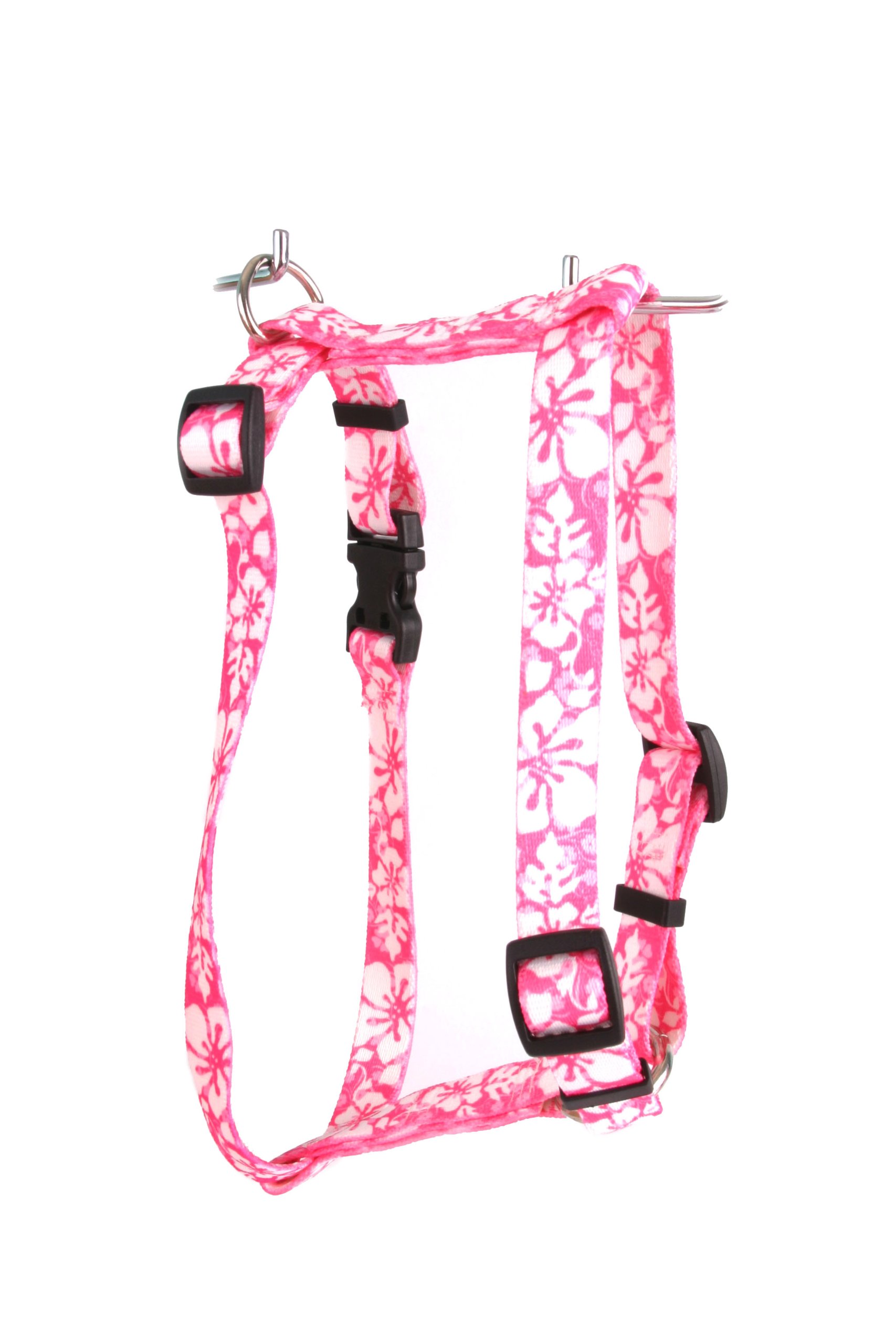 Yellow Dog Design Roman Harness for Large Dogs - Island Floral Pink Pattern, Durable & Adjustable Pet Walking Gear - Perfect for Outdoor Adventures, Beach Walks & Daily Strolls