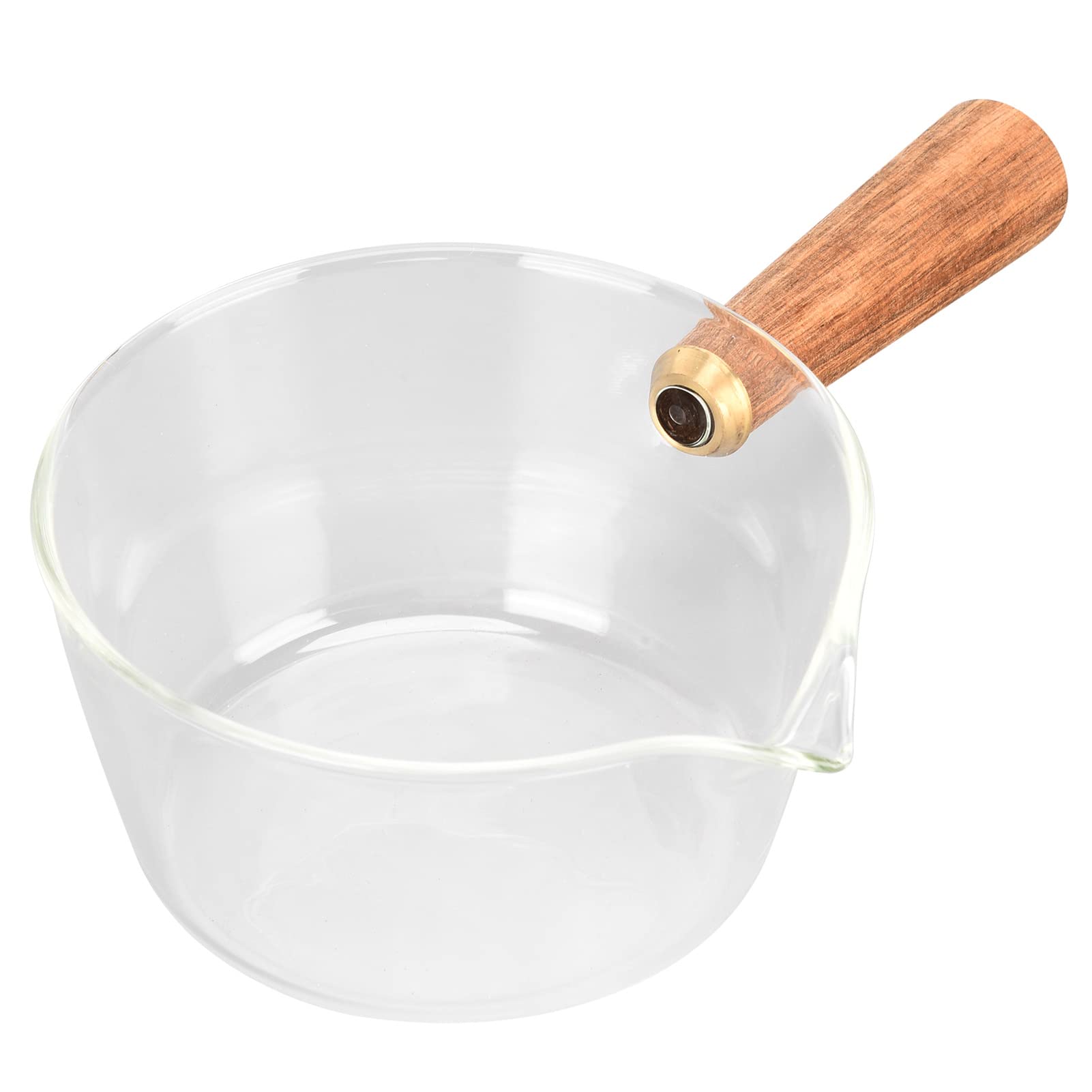Alvinlite Nonstick Glass Sauce Pan - 400ml Milk Pot with Lid, Heat-Resistant Cooking Pot for Kitchen, Perfect for Boiling Milk, Making Sauces, and Serving Beverages