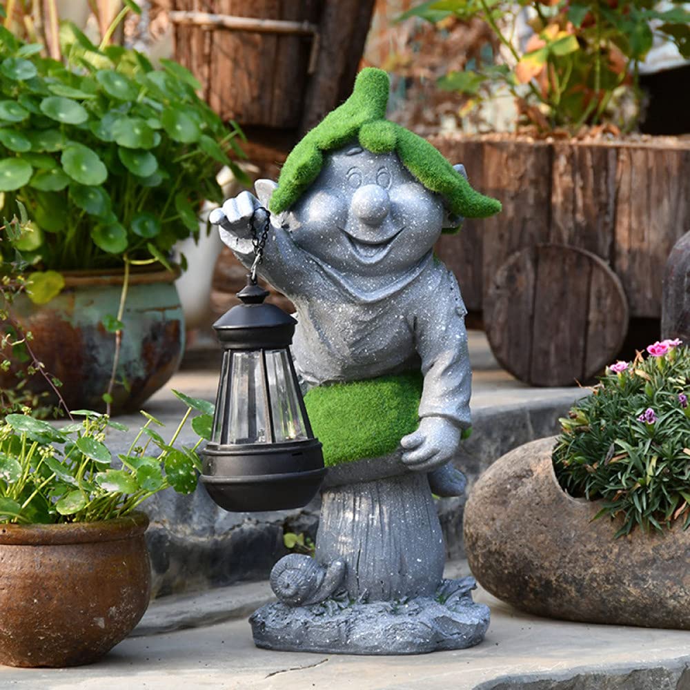 Solar Powered Garden Gnome Statue - 13