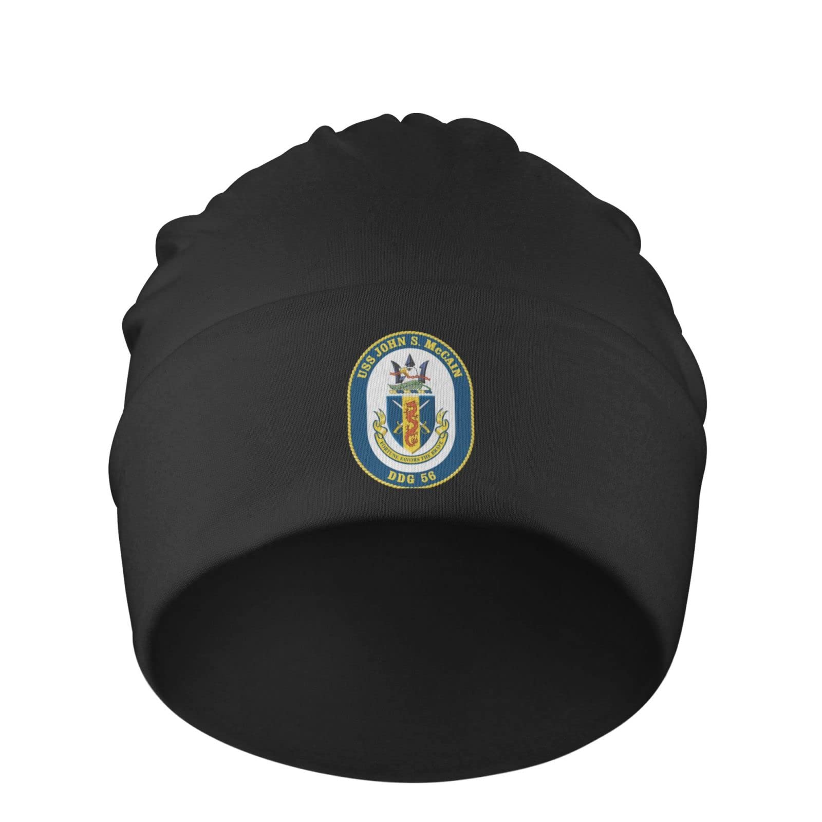Navy USS John S. McCain DDG 56 Slouchy Beanie - Warm Thin Knit Skull Cap for Men & Women | Perfect for Winter, Military Support & Outdoor Activities