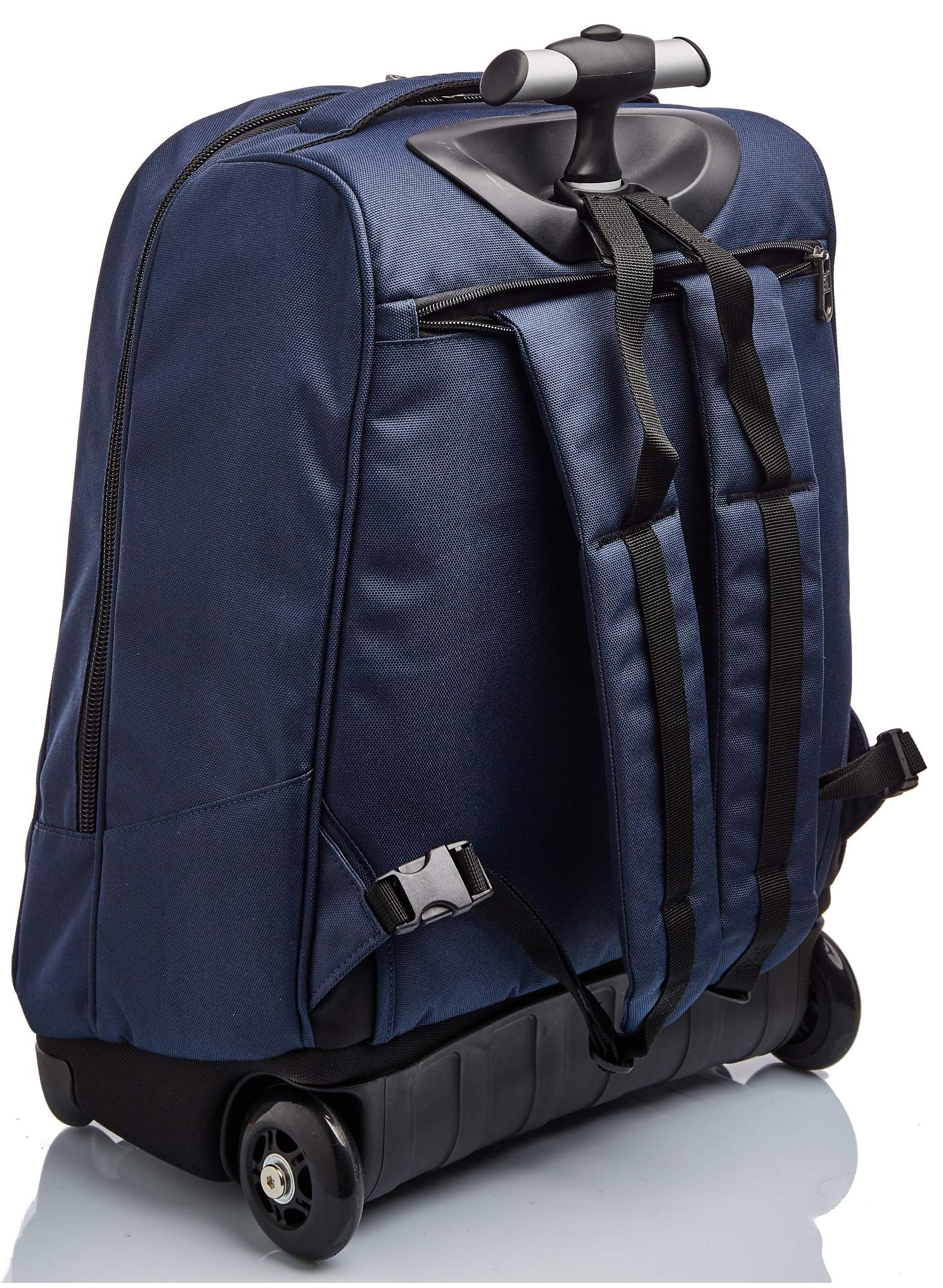 **Invicta Eco-Friendly 2-in-1 Trolley & Backpack - Blue Benin Material - Perfect for Travel, Commuting & Outdoor Adventures**