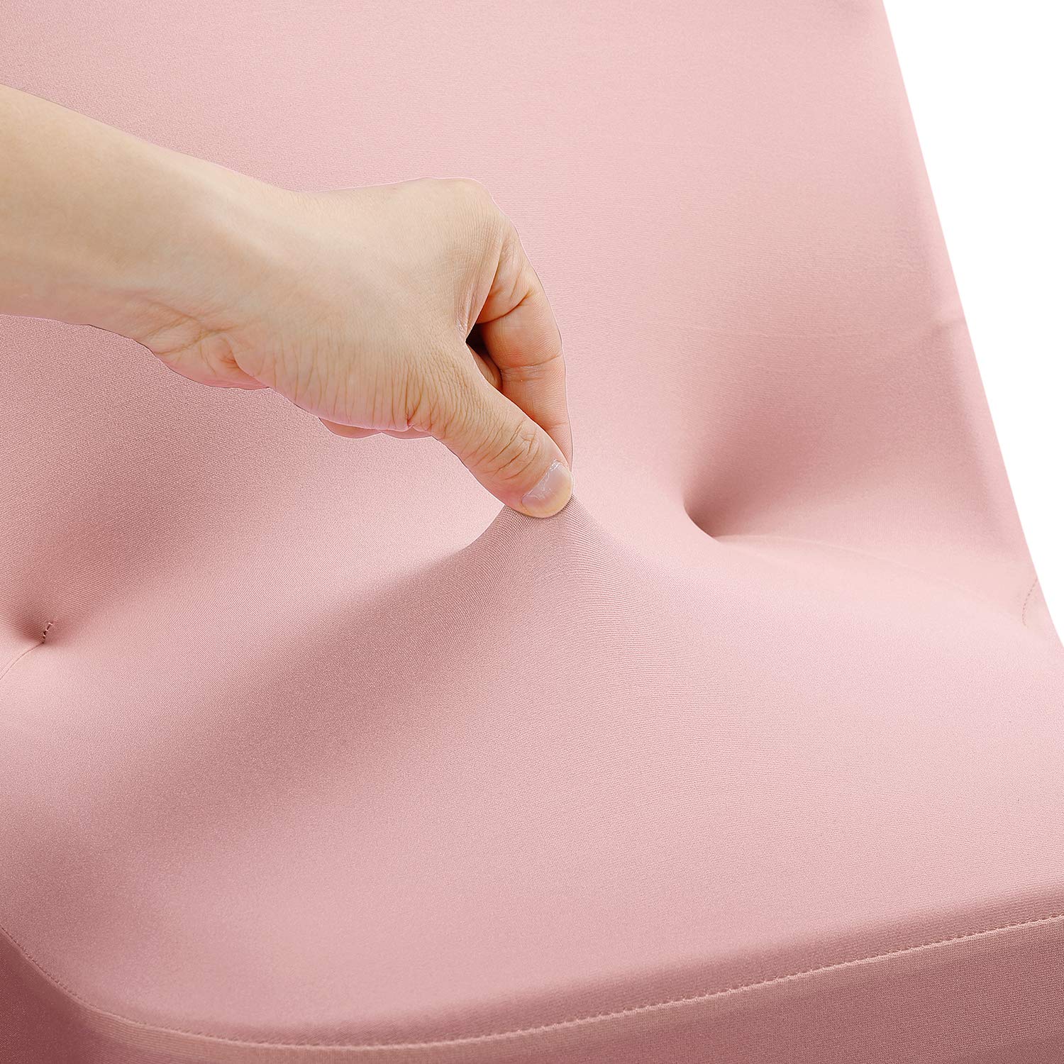 Peomeise Stretch Spandex Folding Chair Covers - 12 Pack Dusty Pink Elastic Banquet Chair Slipcovers for Wedding, Party, Dining & Special Events - Perfect for Indoor/Outdoor Decorations