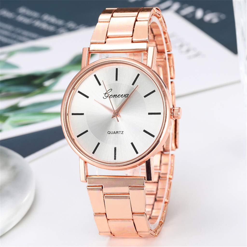 Elegant Women's Stainless Steel Watch - Ultra Thin Three-Hand Easy Reader Ladies Watch with Smart Features for Work, Date Night & Everyday Wear