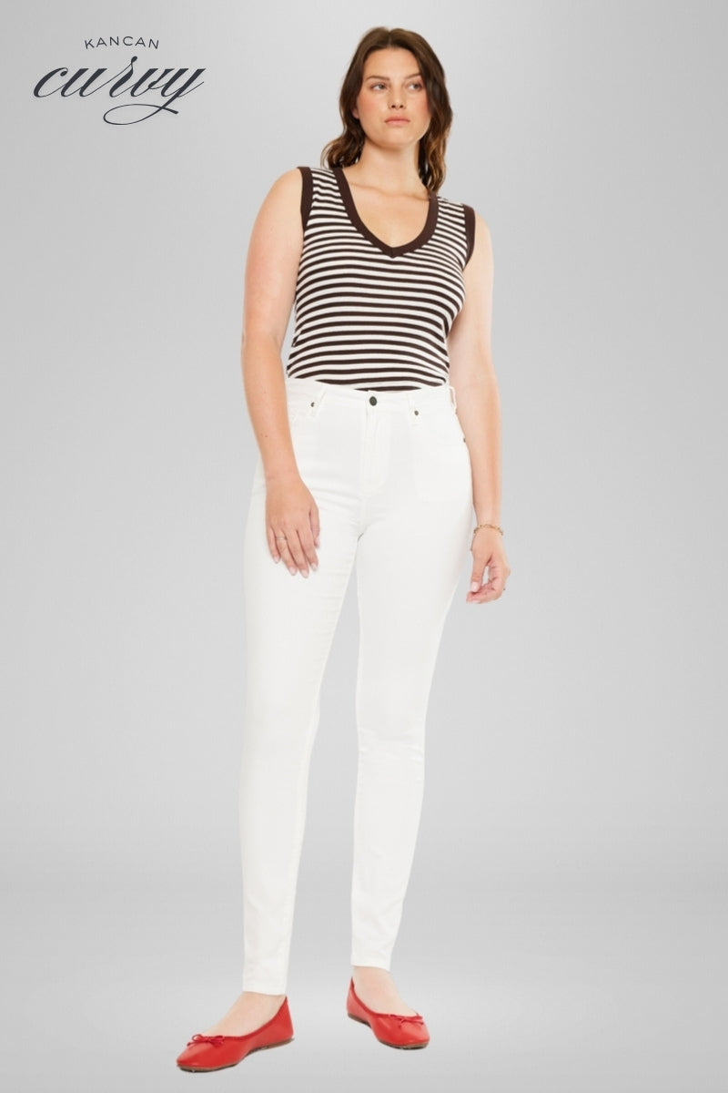 Effie Essentials High Rise Skinny Jeans for Women - Curvy Fit Stretch Denim Pants, Comfortable Slimming Tummy Control Jeans for Everyday Wear | Perfect for Work, Date Night & Casual Outings