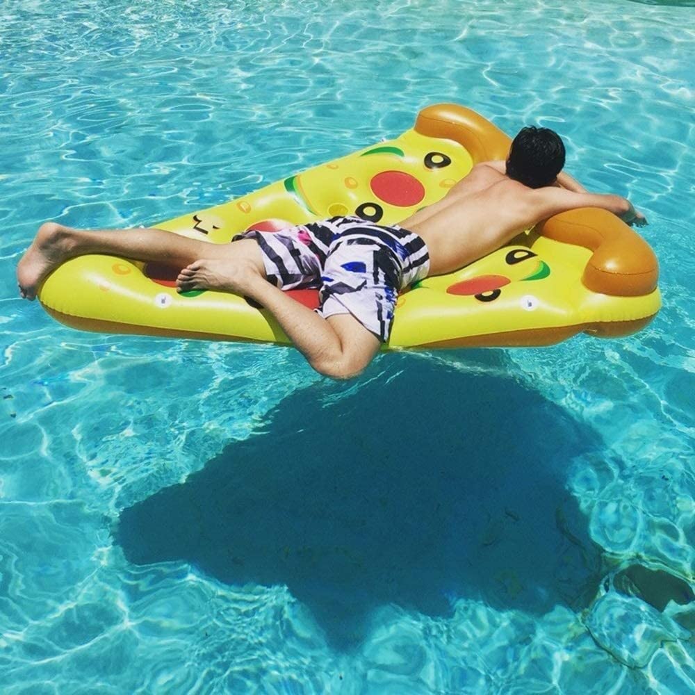 **Inflatable Pizza Pool Float for Adults - Summer Beach Water Floating Bed, Fun Swim Raft for Pool, Lake & Seaside Relaxation**