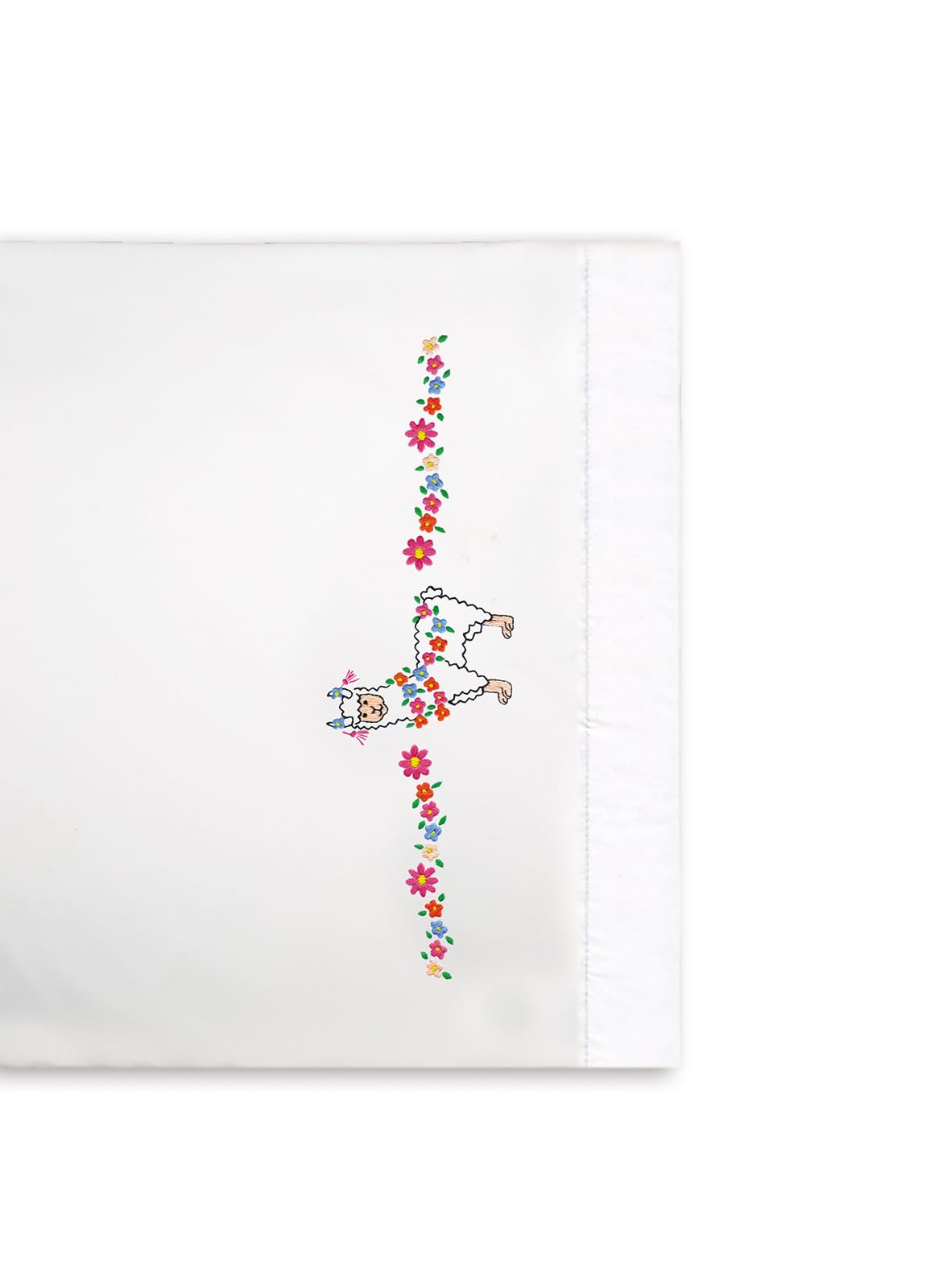 Premium Stamped Embroidery Pillowcases Set of 2 - Floral & Geometric Designs by Tobin Design Works | Perfect for DIY Craft Projects, Home Decor & Thoughtful Gifts