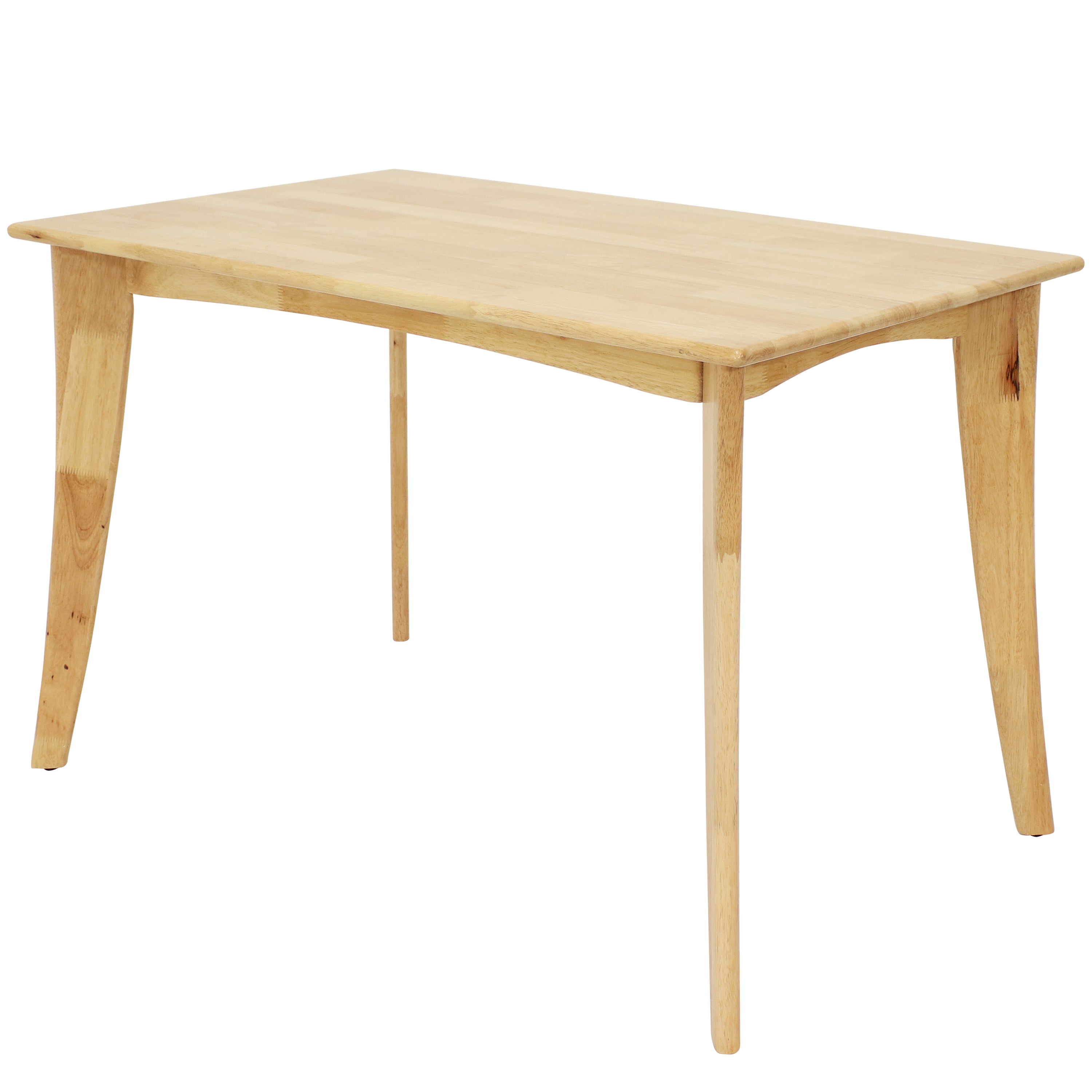 Sunnydaze James 4-Foot Mid Century Modern Dining Table - Natural Wood Finish - Perfect for Small Spaces, Dining Rooms & Kitchen Nooks