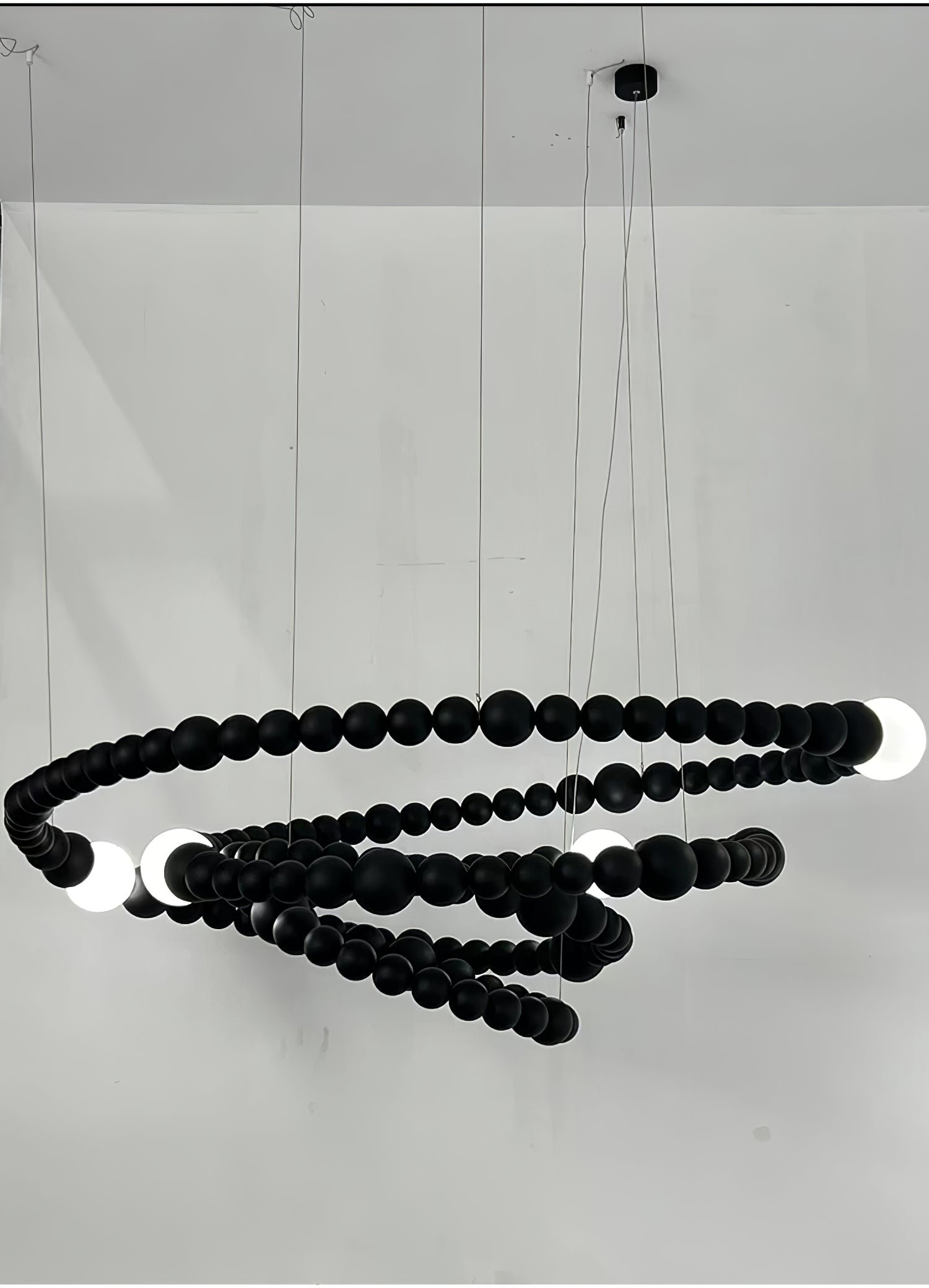Cosmic Beads Chandelier - Elegant Bohemian Crystal Glass Bead Ceiling Light Fixture for Living Room, Bedroom, Dining Room Decor | Perfect for Home, Wedding, Party & Event Lighting