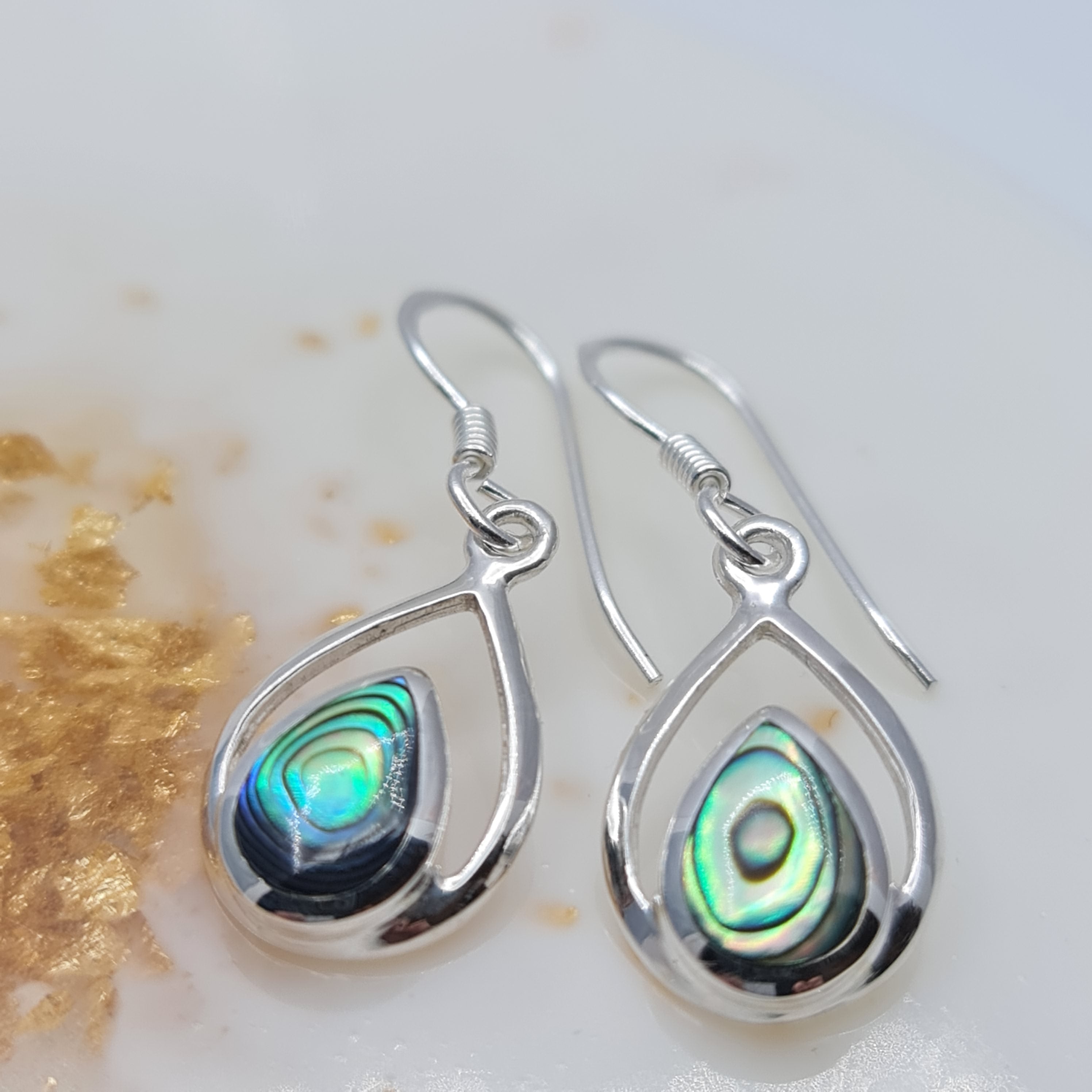 Exquisite Paua Shell Earrings - Handmade Natural Abalone Jewelry for Women | Perfect for Beach Weddings, Boho Fashion & Gift Giving