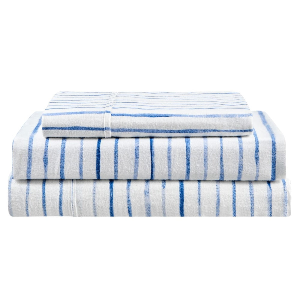 Premium 150GSM Waterproof Flannel Bed Sheet Set - Soft & Breathable King Size Bedding in Ocean Blue - Perfect for Cozy Winter Nights & Guest Room Comfort
