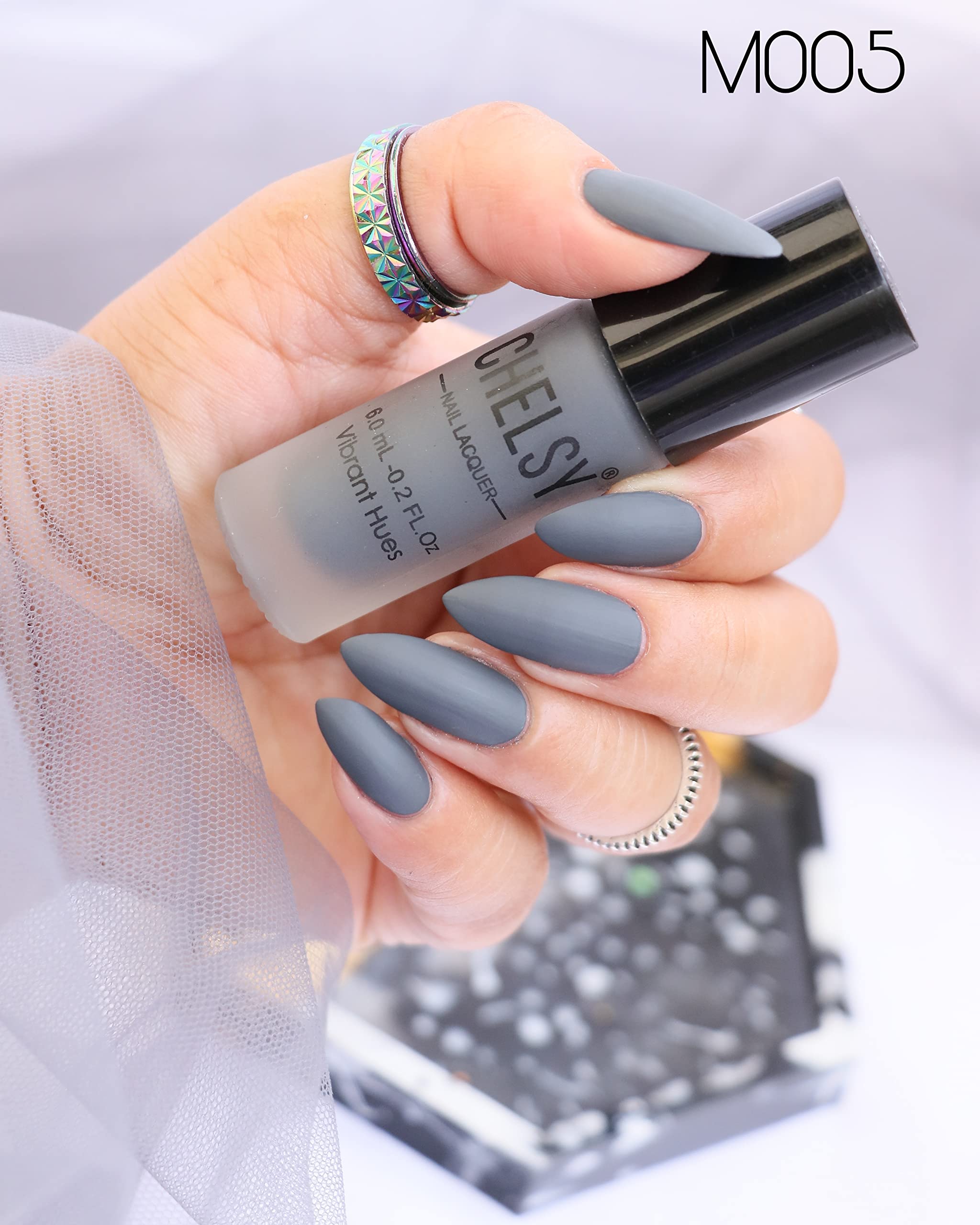 Chelsy Glossy & Matte Nail Polish Set - 6 Pack (6ml Each) | Long Lasting, Vegan & Cruelty Free Nail Colors for Manicure, Pedicure & Nail Art | Perfect for Parties, Weddings & Everyday Wear