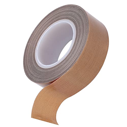 PTFE Teflon Tape Roll - High Temperature Resistant Sealing Tape for Pipes, Vacuum Sealers & Chutes (0.25mm Thick, 25mm Wide) - Ideal for Plumbing, HVAC, Industrial Sealing & Food Processing Applications