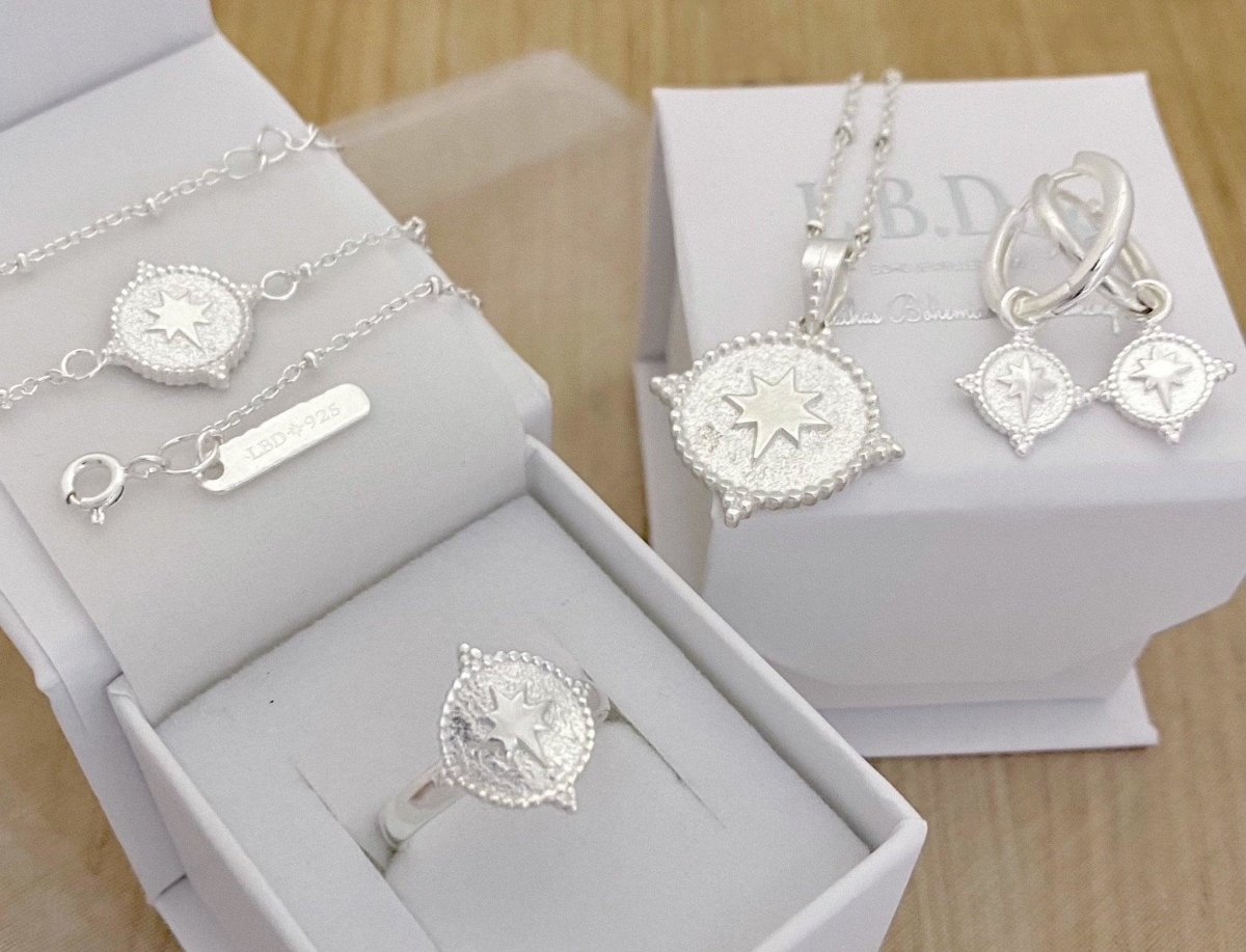 Laihas Prestige Southern Star Sterling Silver Boho Necklace for Women - Handmade Vintage Jewelry - Perfect for Boho Chic Outfits, Festivals, and Everyday Wear