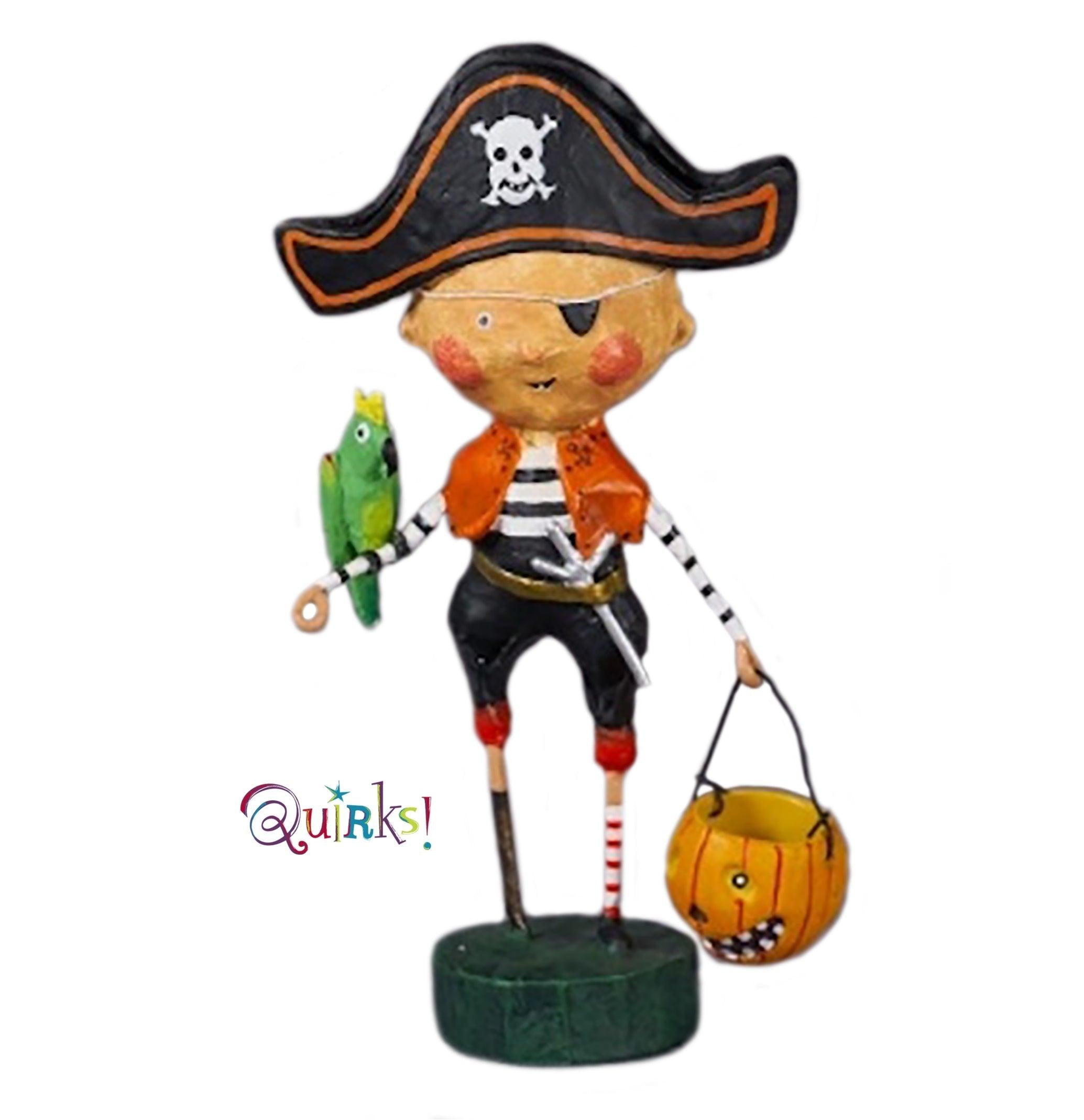 Captain Kidd Halloween Figurine by Lori Mitchell - Handcrafted Collectible Decor for Halloween, Fall, and Home Display
