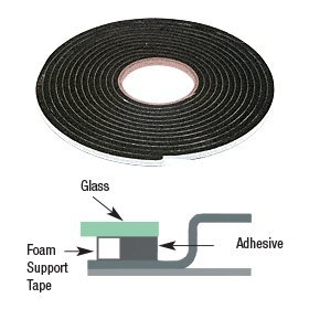 CRL Foam Windshield Support Tape - 1/4 Inch x 500 Feet Roll - Heavy Duty Auto Glass Adhesive for Car Windshield Repair and Installation - Weatherproof & Durable Sealant for DIY Automotive Projects