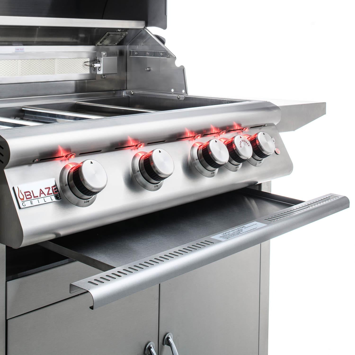 Blaze LTE2 4-Burner Propane Gas Grill with LED Lights - 32 Inch Outdoor BBQ Grill for Backyard, Patio, and Camping