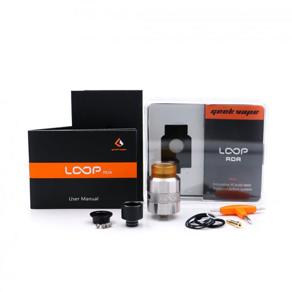 GeekVape Loop RDA 24mm Rebuildable Dripping Atomizer - Best for Cloud Chasing & Flavorful Vaping | Perfect for Advanced Vapers & DIY E-Juice Enthusiasts