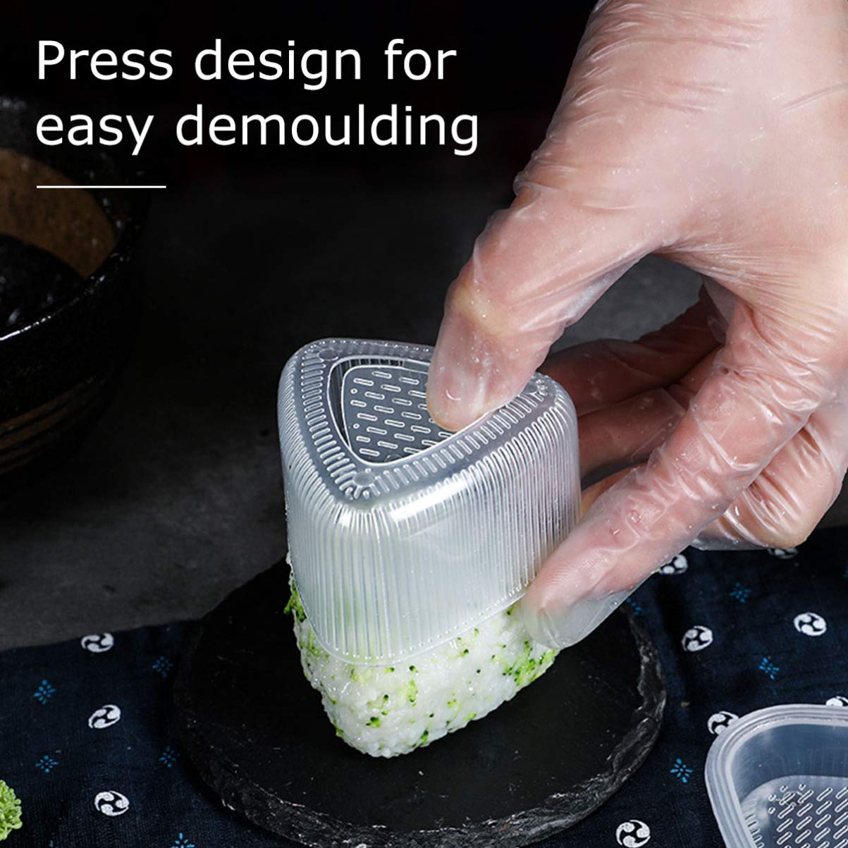DOITOOL 3-Piece Sushi Maker Kit - Rice Ball Mold, Triangle Onigiri Maker & Bento DIY Tool for Homemade Sushi, Nigiri & Onigiri | Perfect for Lunch Boxes, Picnics & Japanese-Themed Parties (PP Material)