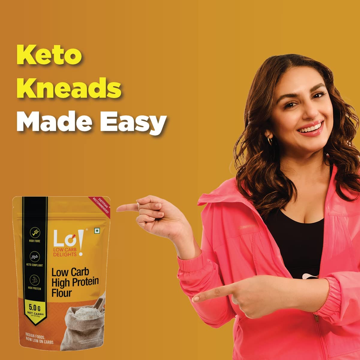 Green Velly Low Carb High Protein Flour - 8g Protein Per Roti | Lab Tested Keto & Diet Friendly Atta | 2kg Pack | Perfect for Keto Roti, Bread & Healthy Baking